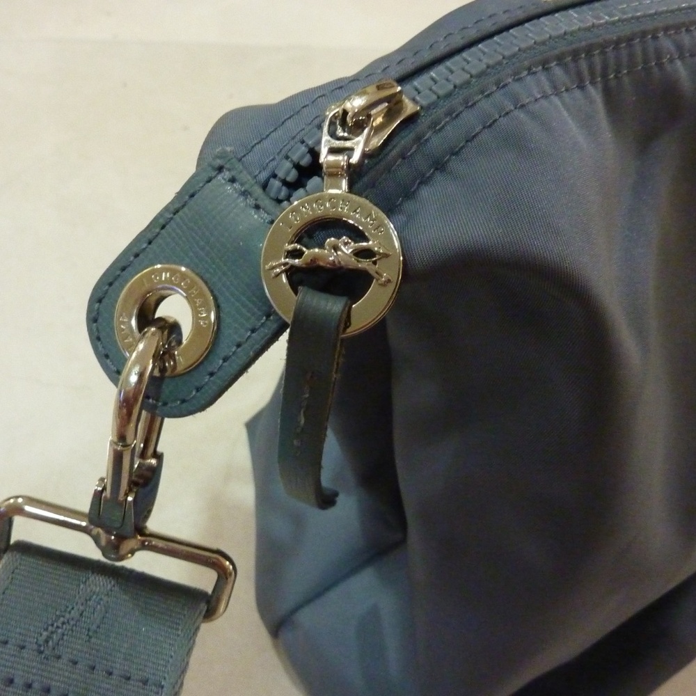 LONGCHAMP Tote Bag Le Pliage Neo 2WAY Lightweight Blue w/ shoulder strap - Picture 9 of 15